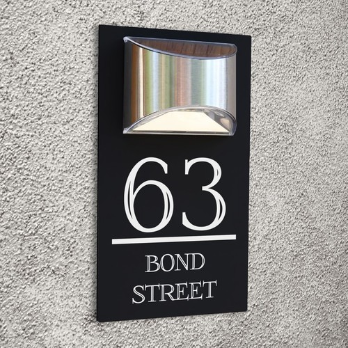 Modern personalised house sign - personalised,