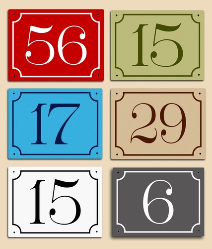 House number plaques signs - house,