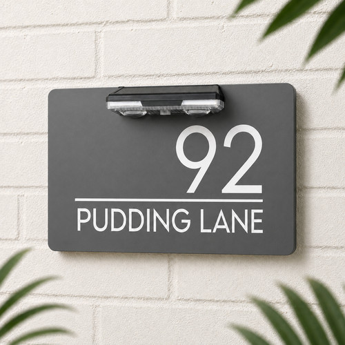 House number plaque - number,