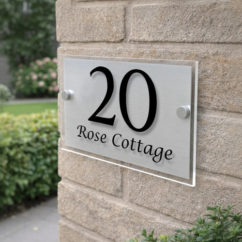 Personalised door number sign - door,