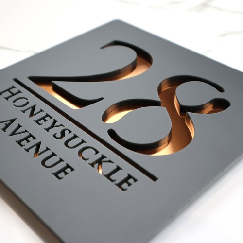 Modern gray laser cut - modern, engraved