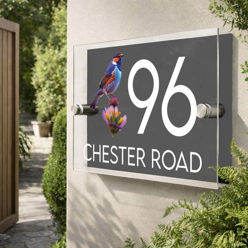 Personalised bird house sign - bird,