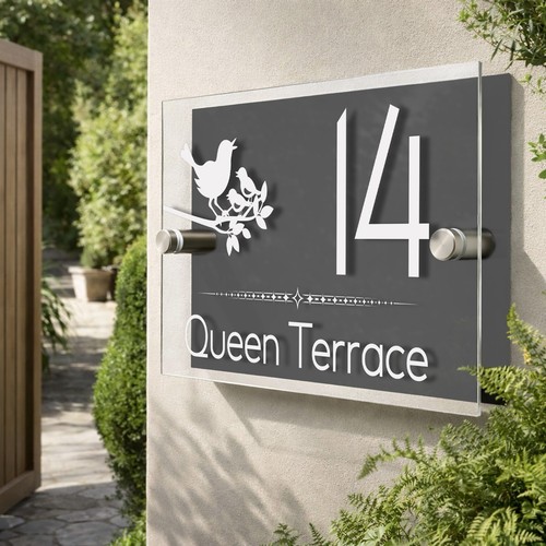 Personalised house sign - house, door