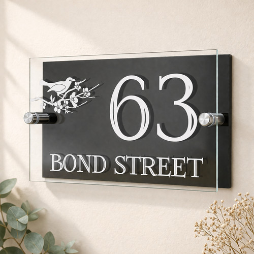 House sign personalised door - house,