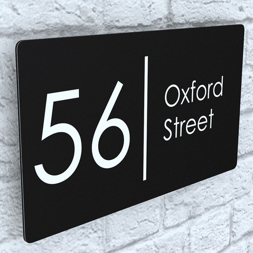 House number plaques floating - house,